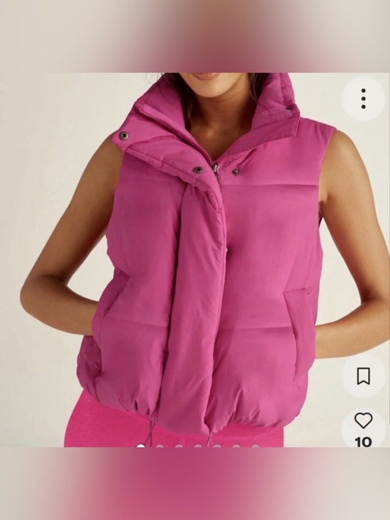Beyond Yoga Jackets & Blazers - Beyond Yoga Womens Pink Rose Pillow Bubble Vest Size SMALL new